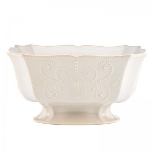 Lenox French Perle Footed Centerpiece Serving Bowl LNX6947